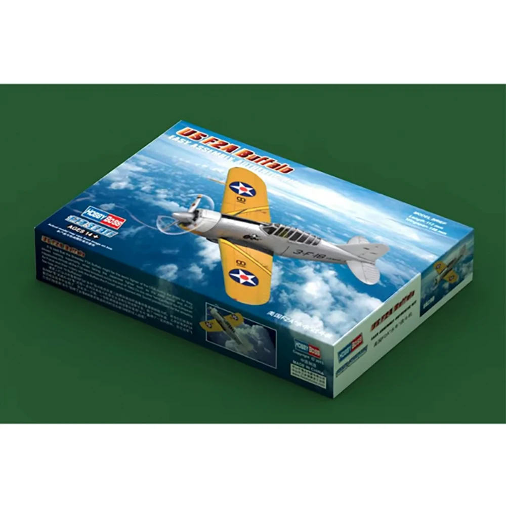 

Hobbyboss 80290 1/72 ScaleI US F2A Buffalo Fighter Airplane Model Collectible Toy Plastic Assembly Building Model Kit