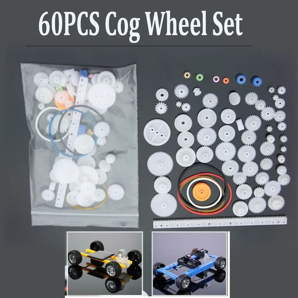 Innovative Intelligence Cog Wheel Gear Pulley Mechanical Model Motor Robot Plastic Toy 60 Kinds Children DIY Hot