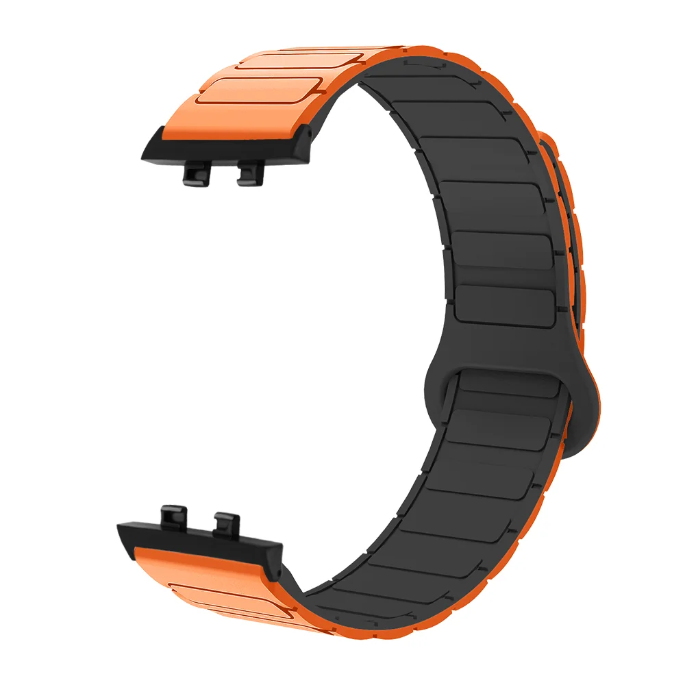 

20mm 22mm Magnetic Wristband For OPPO Watch 3/3Pro Armor Style Stable Buckle Quick Release Sweatproof Silicone Watchstrap Unisex