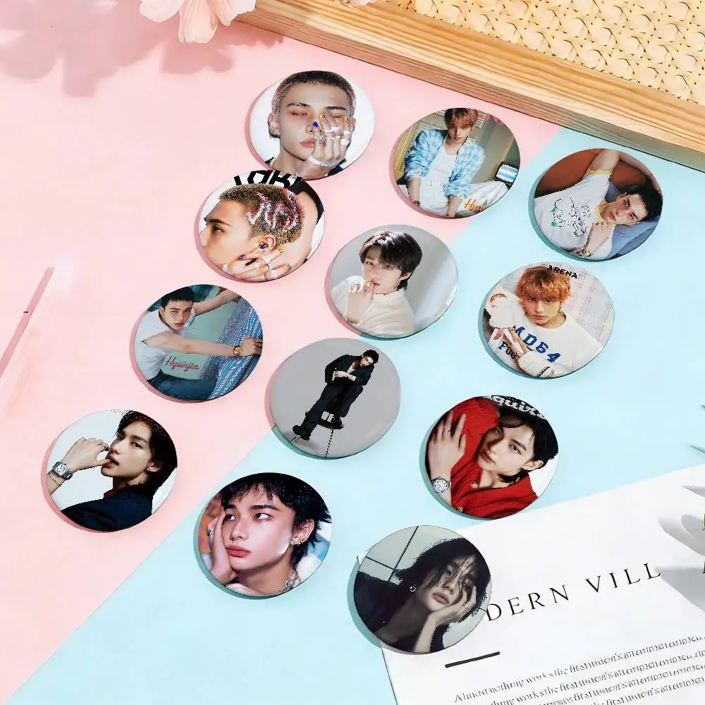 Hyunjin 58mm Cute Series Pins Funny Badge Interesting Cartoon Animals Brooches Backpack Clothes Gift Accessory A