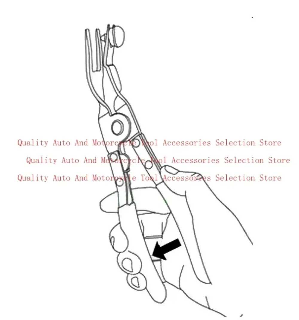 

1PC Automobile Down Pressure Type Rubber Buckle Pliers
