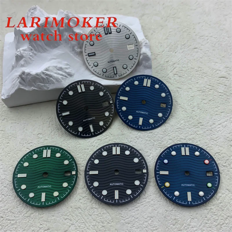 BLIGER-esfera aséptica de reloj de 31mm, posición de reloj de 3 o pulgadas, esfera blanca/negra/azul/verde, adecuada para movimiento NH35