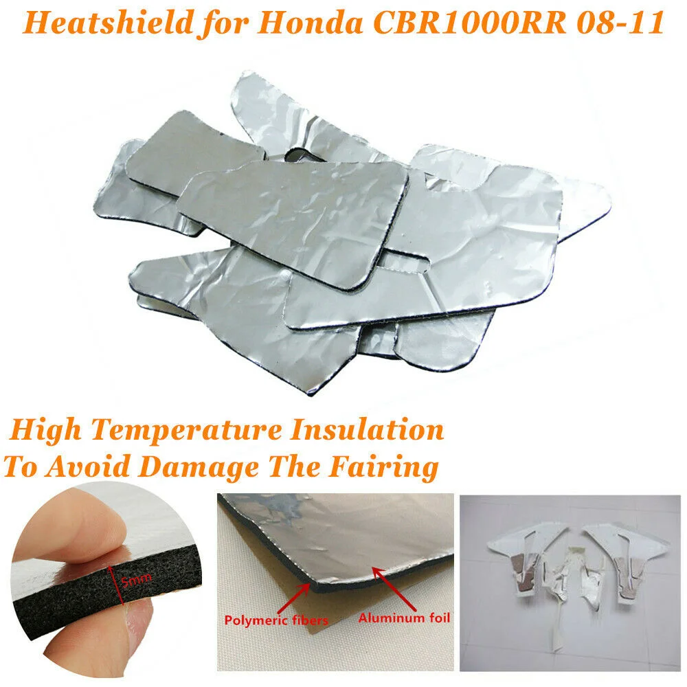 CBR 1000RR 2008-2011 Pre-Cut Heat Shield Fairing Melting Protection For Honda CBR10000RR Engine Insulation Sponge Stickers