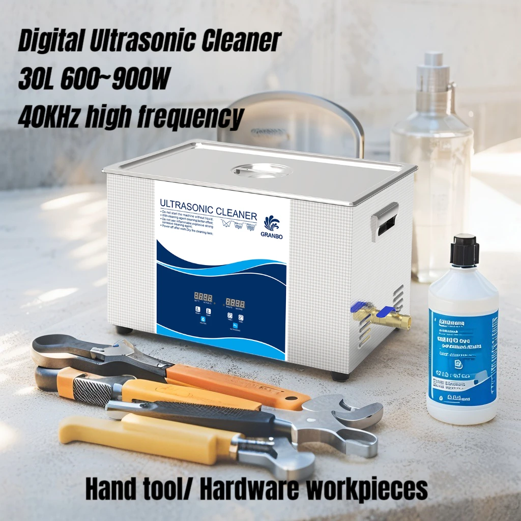 

Digital Ultrasonic Cleaning Machine Granbo 30L Ultrasonic Cleaner 600~900W 40KHz High Frequency Washer Hand Tools Hardware Clean