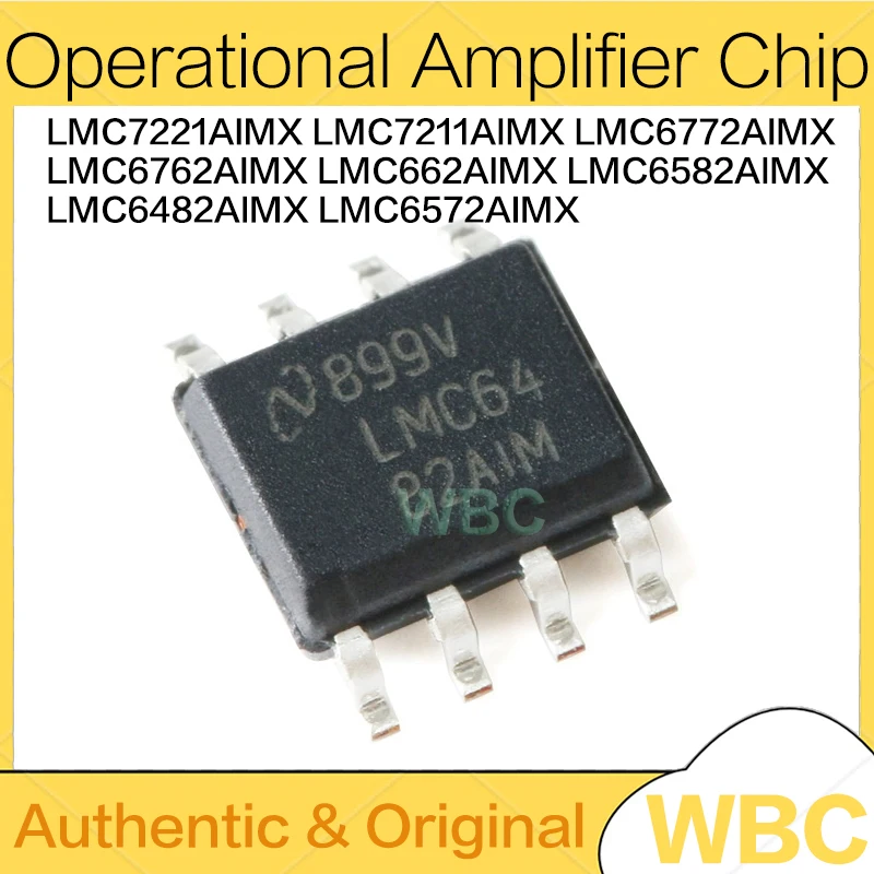 5 Pçs/lote LMC6482AIMX LMC6482 LMC6572 LMC6582 LMC662 LMC6762 LMC6772 LMC7211 LMC7221 AIMX LMC chip amplificador Operacional Novo
