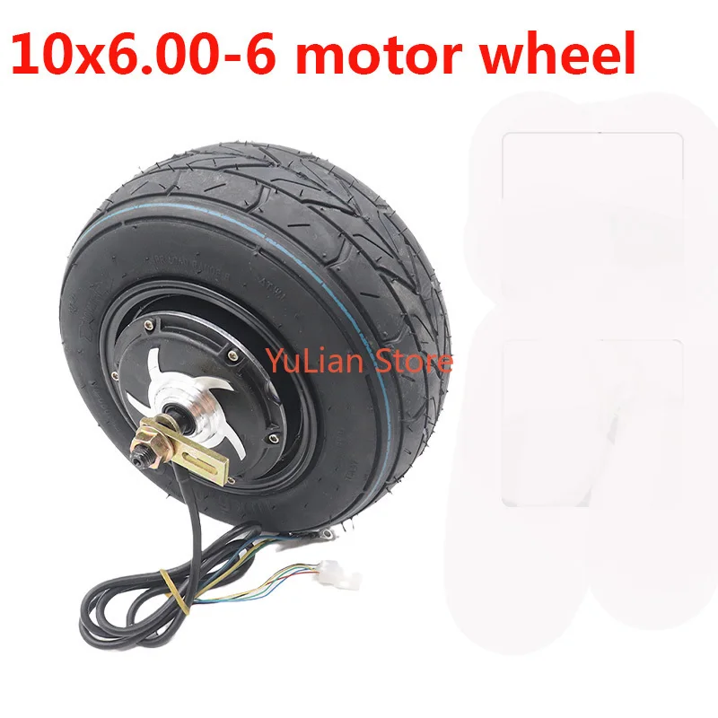 10X6.00-6 Widened Tires 10 Inch 48v1000w with Hub 10x6.00-6 Wheel for Small Citycoco Electric Scooter Accessories