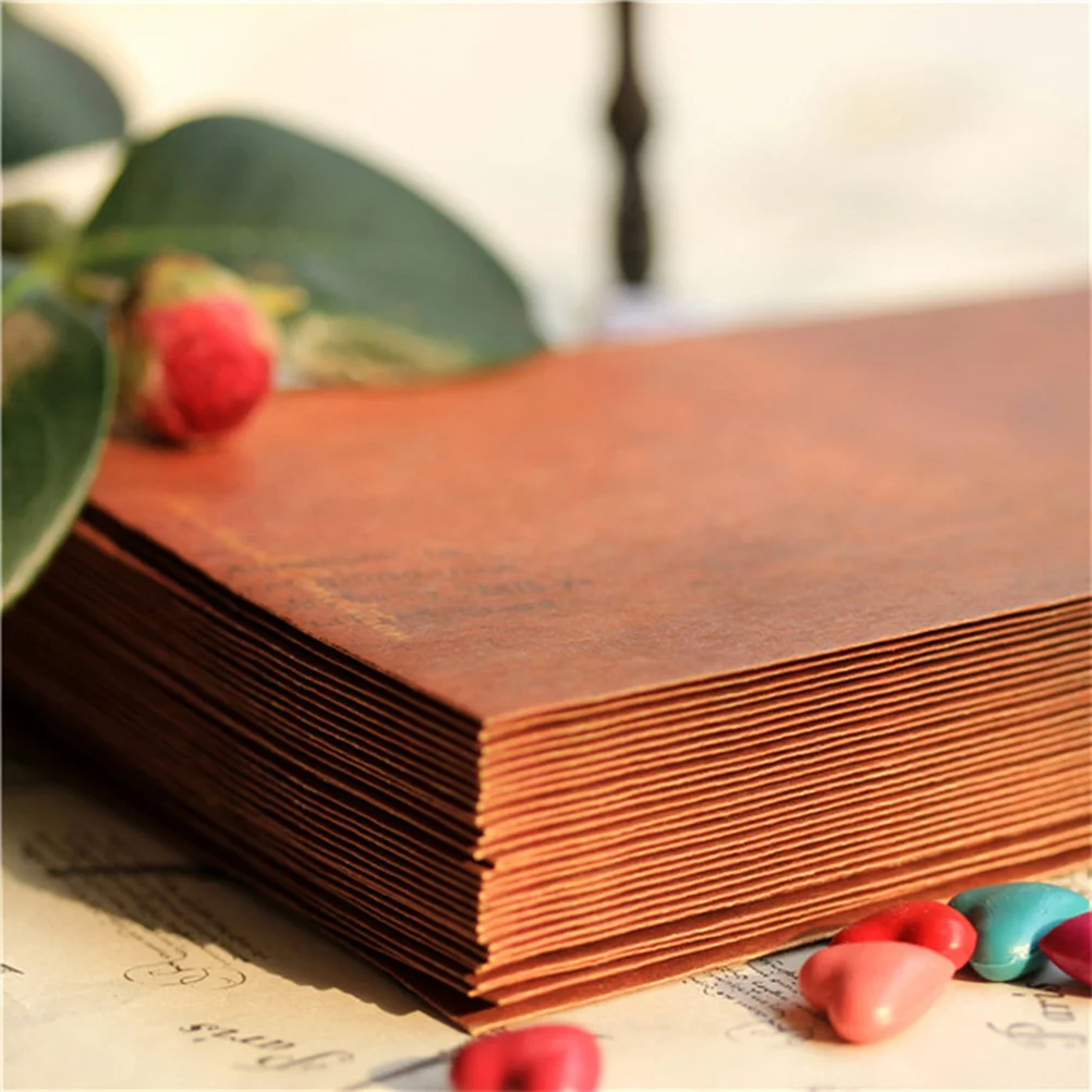 

10pcs Vintage Kraft Paper Envelopes Brown Retro Letter Style For Postcard Storage Biodegradable Recycled Mailing Envelopes