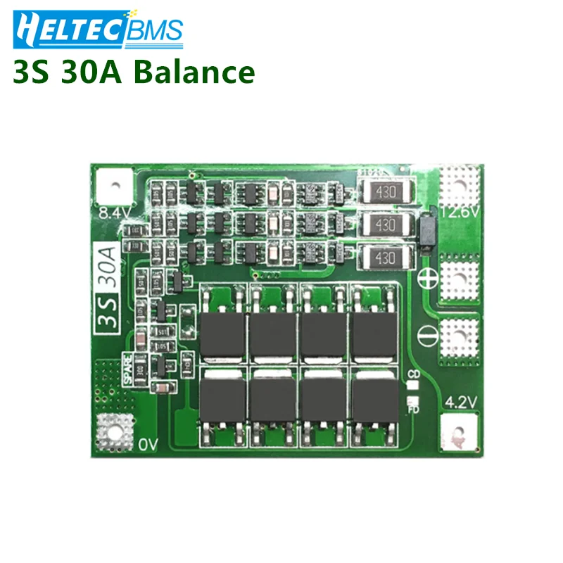 2S/3S/4S 20A 30A 40A 50A BMS With Balance 18650 BMS Lifepo4 Lithium battery protection board/BMS board For Drill Motor