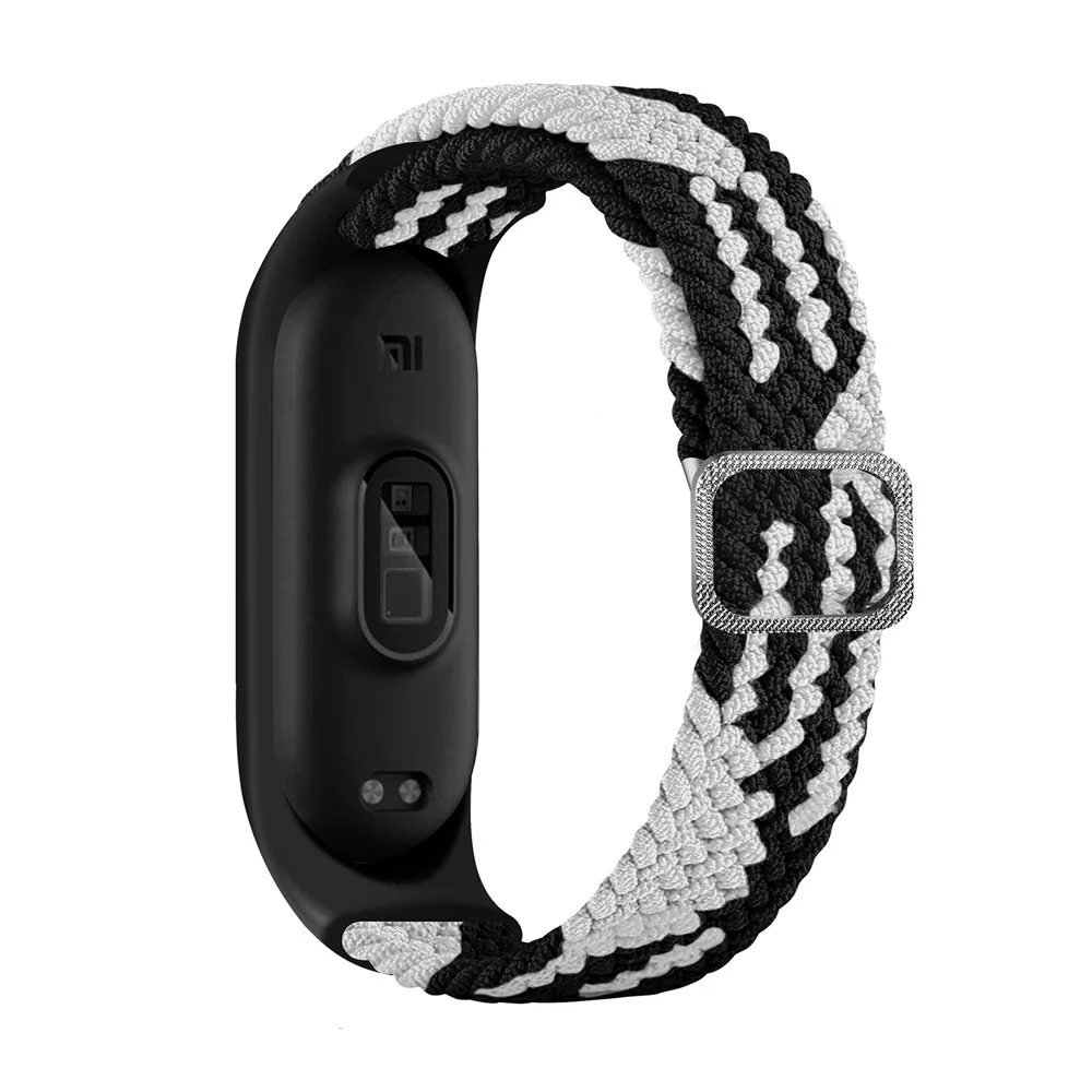 Pulseira de náilon para xiaomi mi band 7 6 5 pulseira esportiva ajuste substituição com pulseira respirável para xiaomi mi band 5 4 3