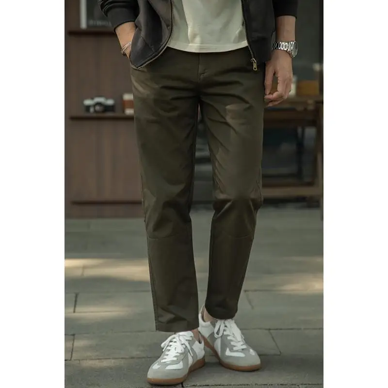 

Американские деконструированные брюки для спецодежды, повседневные брюки с девятью зубцами, прямые длинные брюки CleanFit для мужчин, весенние брюки...