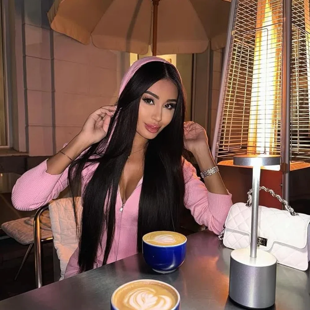 

Straight Gluless Wigs Human Hair Pre Bleached Invisible Knots Glueless Wigs Human Hair For Women Pre Plucked 200% Density