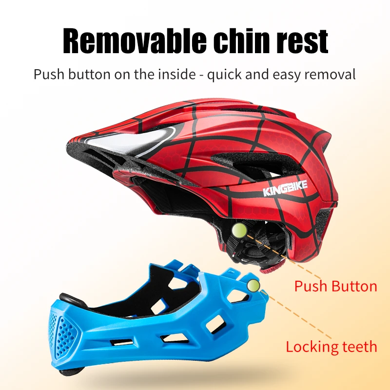 Batfox-capacete de bicicleta de rosto inteiro removível para crianças, conjunto de joelheiras esportivas ao ar livre, skate de carro de equilíbrio, mtb