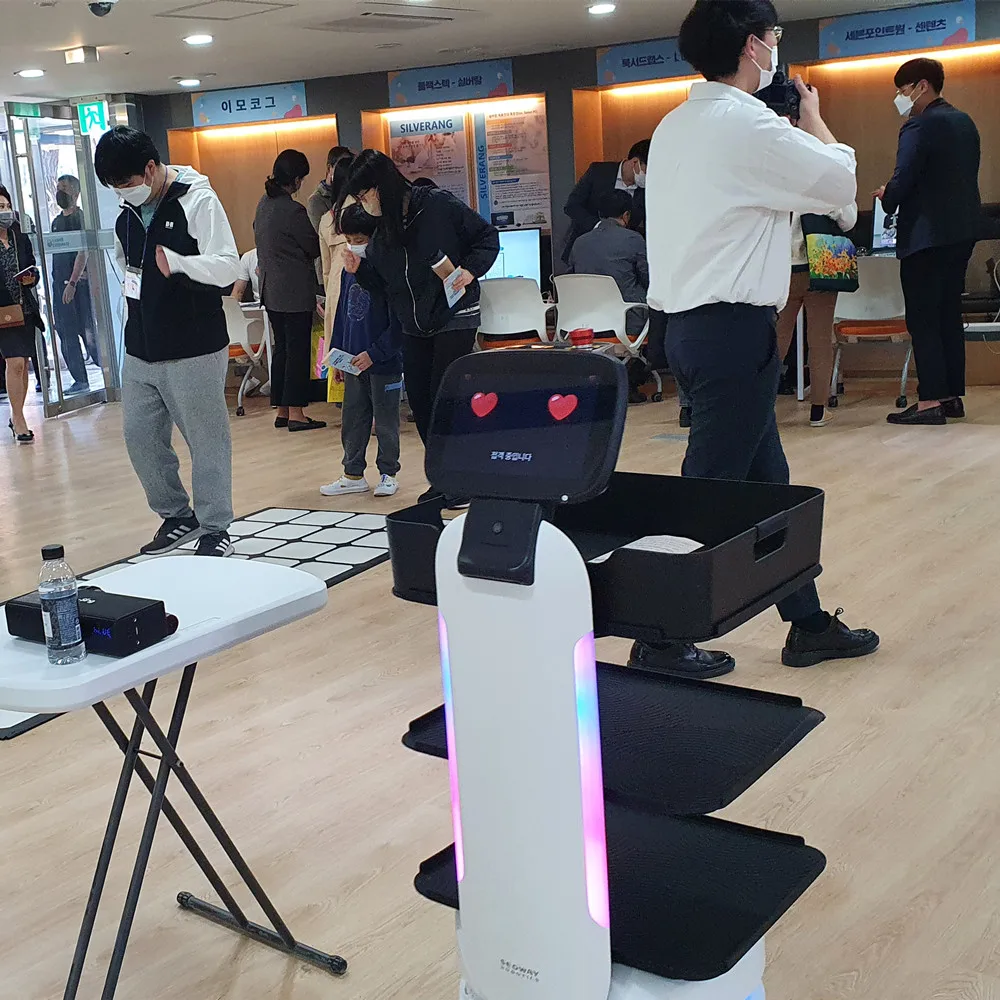 Smart Food Delivery Navigation Restaurants Hotels Coffee Shops Server Robot Waiter Robot