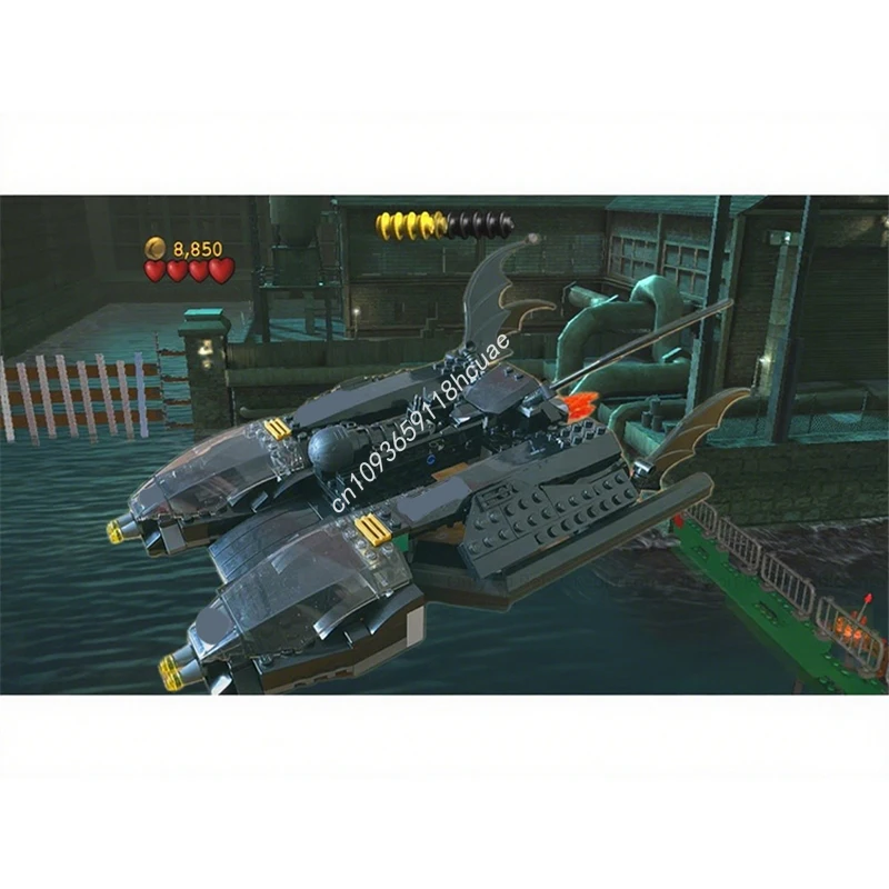 

534PCS MOC Super Heroes Ultimate Batboat 7780-7781 Alternate Build Swift DIY Model Building Blocks Birthday Toys Gift