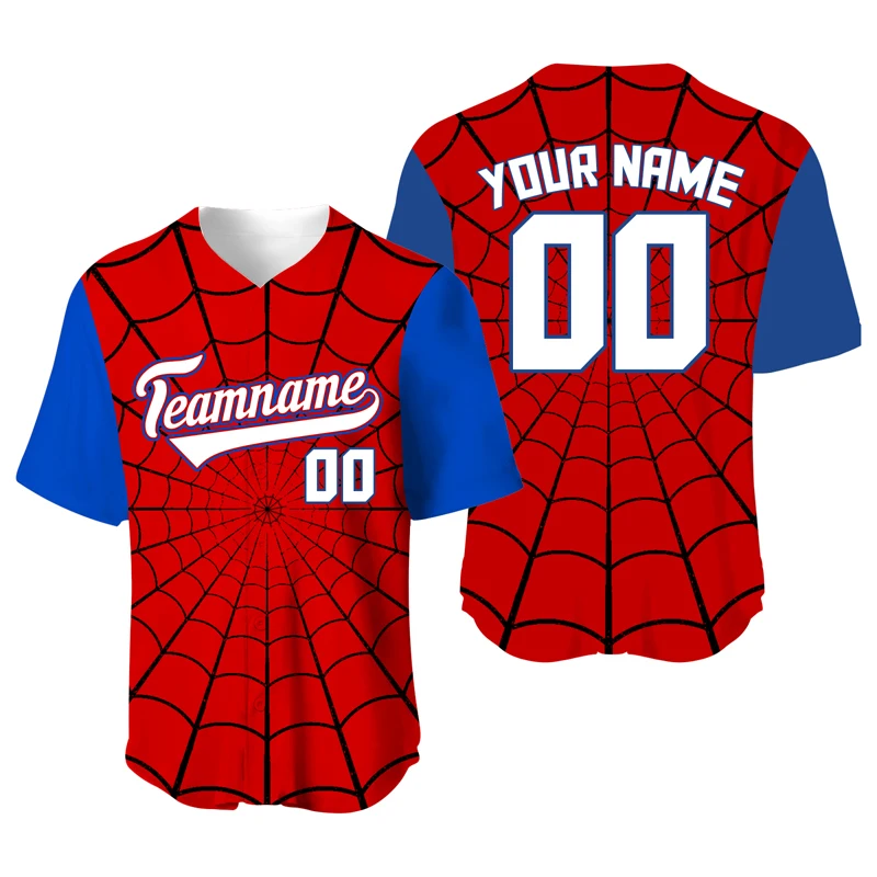 Designer Red T Shirt Baseball Jersey Men Custom Name Team Sports Blouses Baseball Uniform PlusSize Casual Cool Shirts Sportswear