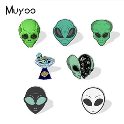 2022 New Arrival Fashion Cartoon Aliens Love Pizza UFO Space Spaceship Handcraft Epoxy Acrylic Lapel Pins Badge Pin