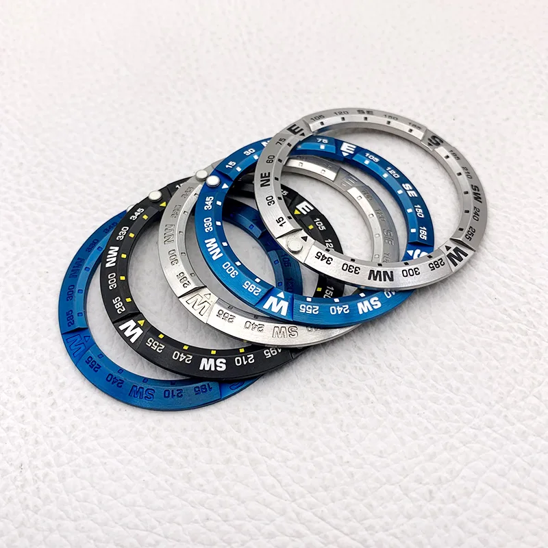 Mod 41x32mm Samurai Bezel Insert Ring Curved Bezel Fits King Samurai Series Watch Case Stainless Steel Bezel Insert Spare Parts