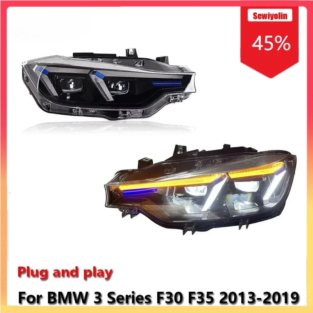 

Car LED Headlight Light Parts For BMW 3 Series F30 F35 2013-2019 Auto Fog DRL Brake Turn Signal Lamp Plug And Pla