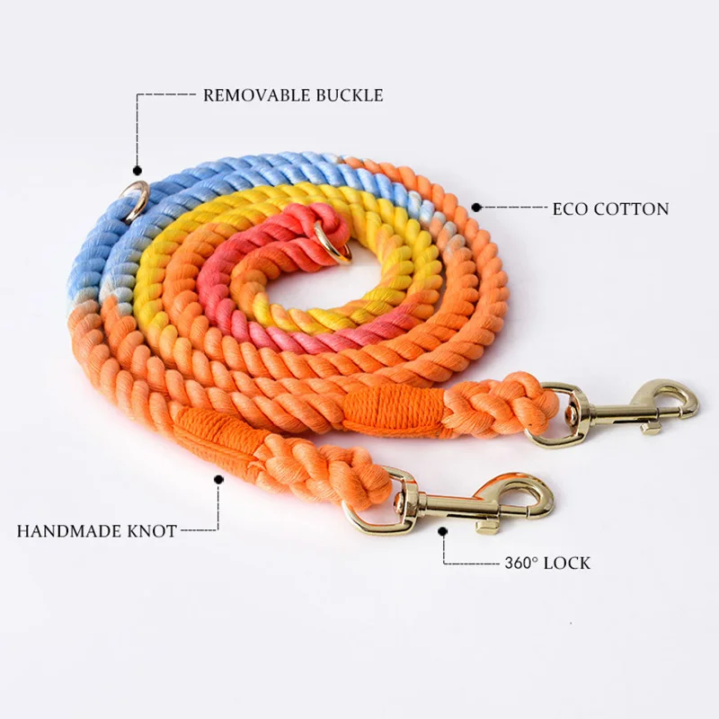 210 CM Multifunction Dog Leash Fashion Colorful Pet Leashes for Small Medium Dogs Puppy Pet Outdoor Walking Supplies Accessories