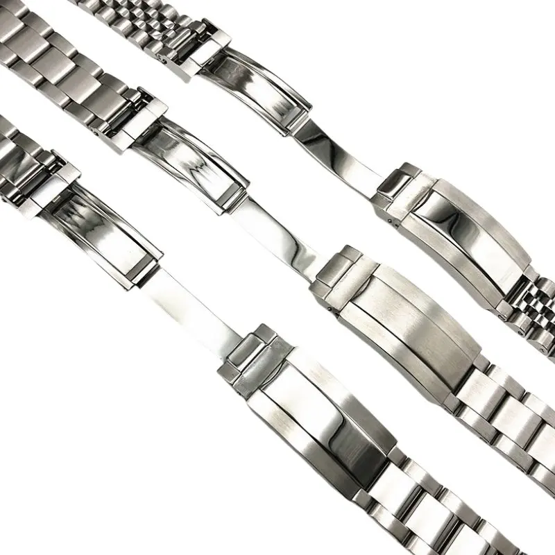 Srebrne Jubileuszowe Paski do Zegarków ze Stali Nierdzewnej Oyster z Zakrzywionymi Końcówkami, Śruba 19mm, Pasują do Sxns80 Snxs79 Snxs79k snxs77k Snxs73 SKX5