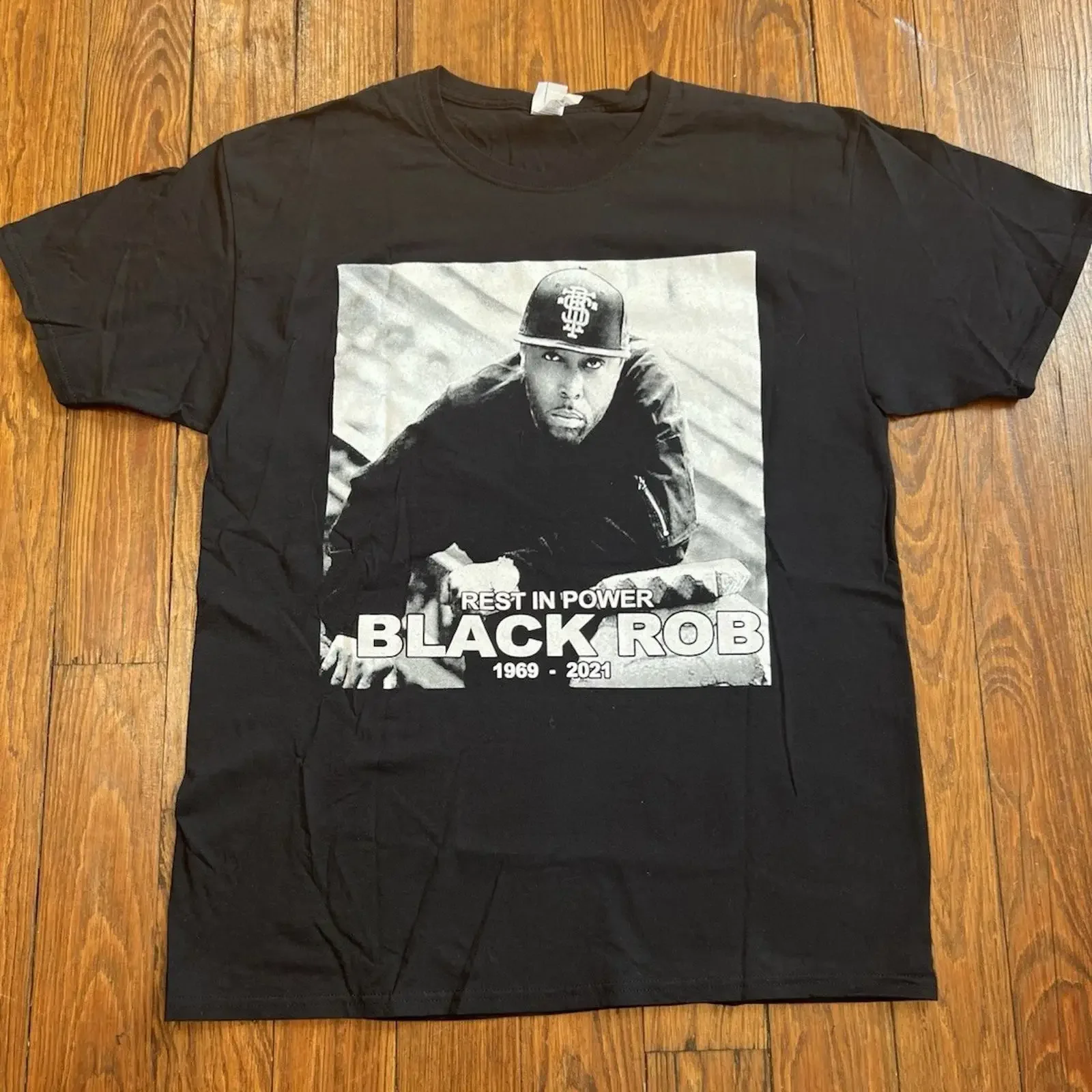 Camiseta de rap tributo a Puff Daddy P Diddy Bad Boy Records, talla L, vintage, lavada, de moda, suave, ropa de diseñador, color negro