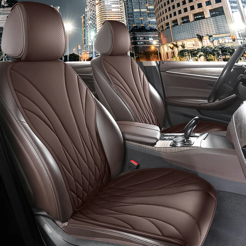 

1pc PU Leather Car Seat Covers Universal Seat Protectors Waterproof Anti-Slip, Automotive Seat Covers Fit for Most Cars