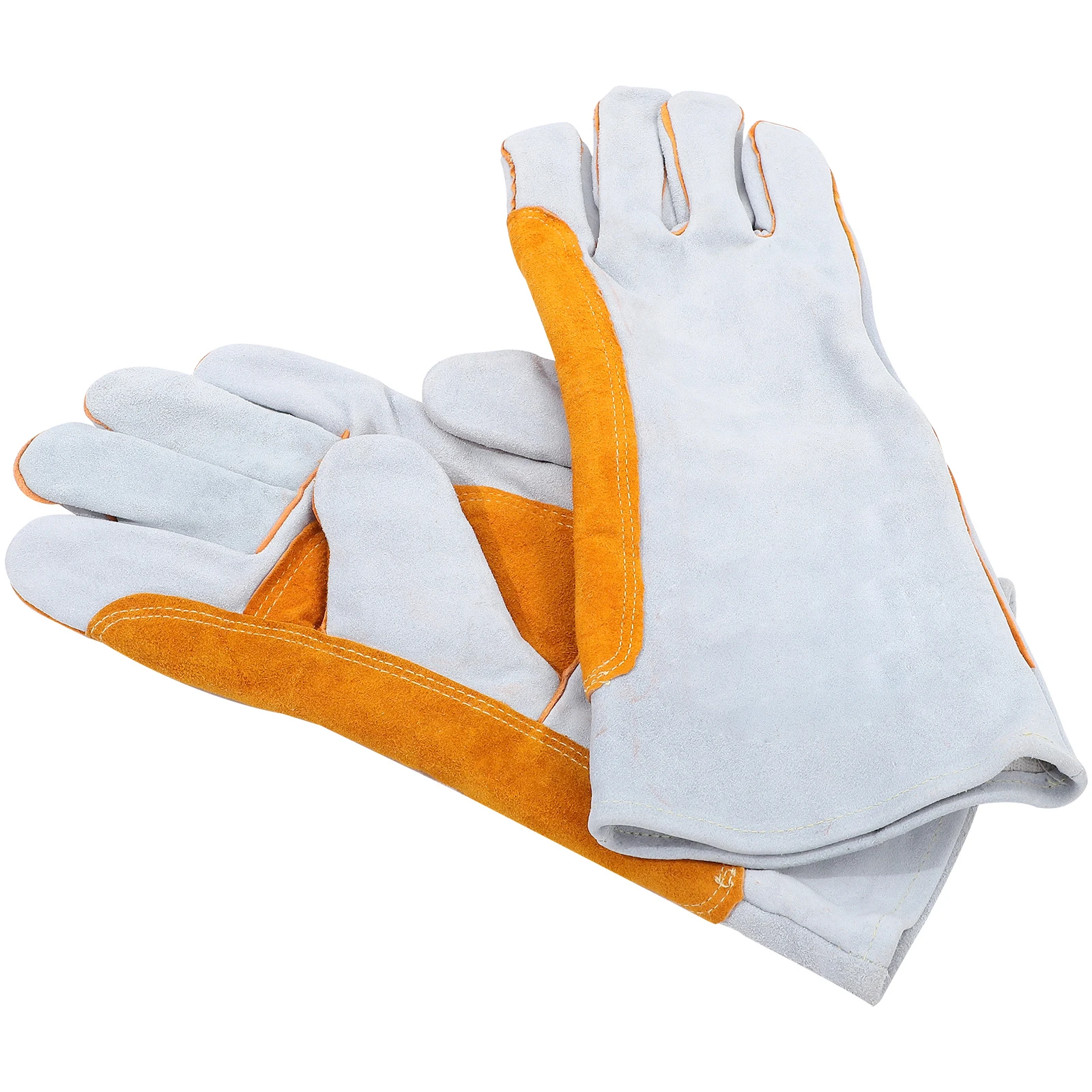 

Cowhide Welding Gloves Thermal High Temperature Resistance Animal Handling Heat Resistant Work Cooking Men's Landscaping