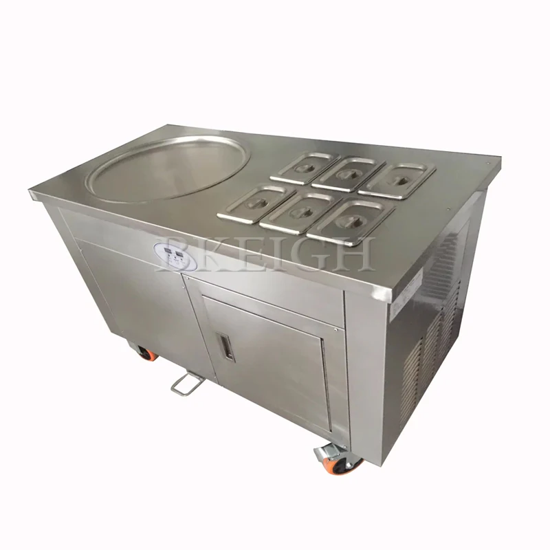 Electric Deep Fried Ice Cream Machine, Stainless Steel Homemade Juice Yogurt Roll Machine, Household Stir Fried Fruit Machine