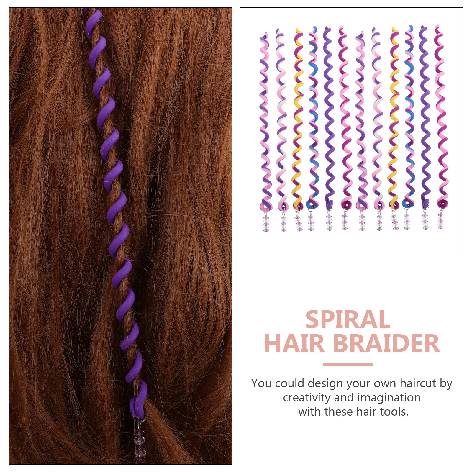 12Pcs Hair Spiral Braid Clips Twist Styling Tool for Girls Hair Braiding and Daily Hairstyles Kids Headdress Girls Headdress