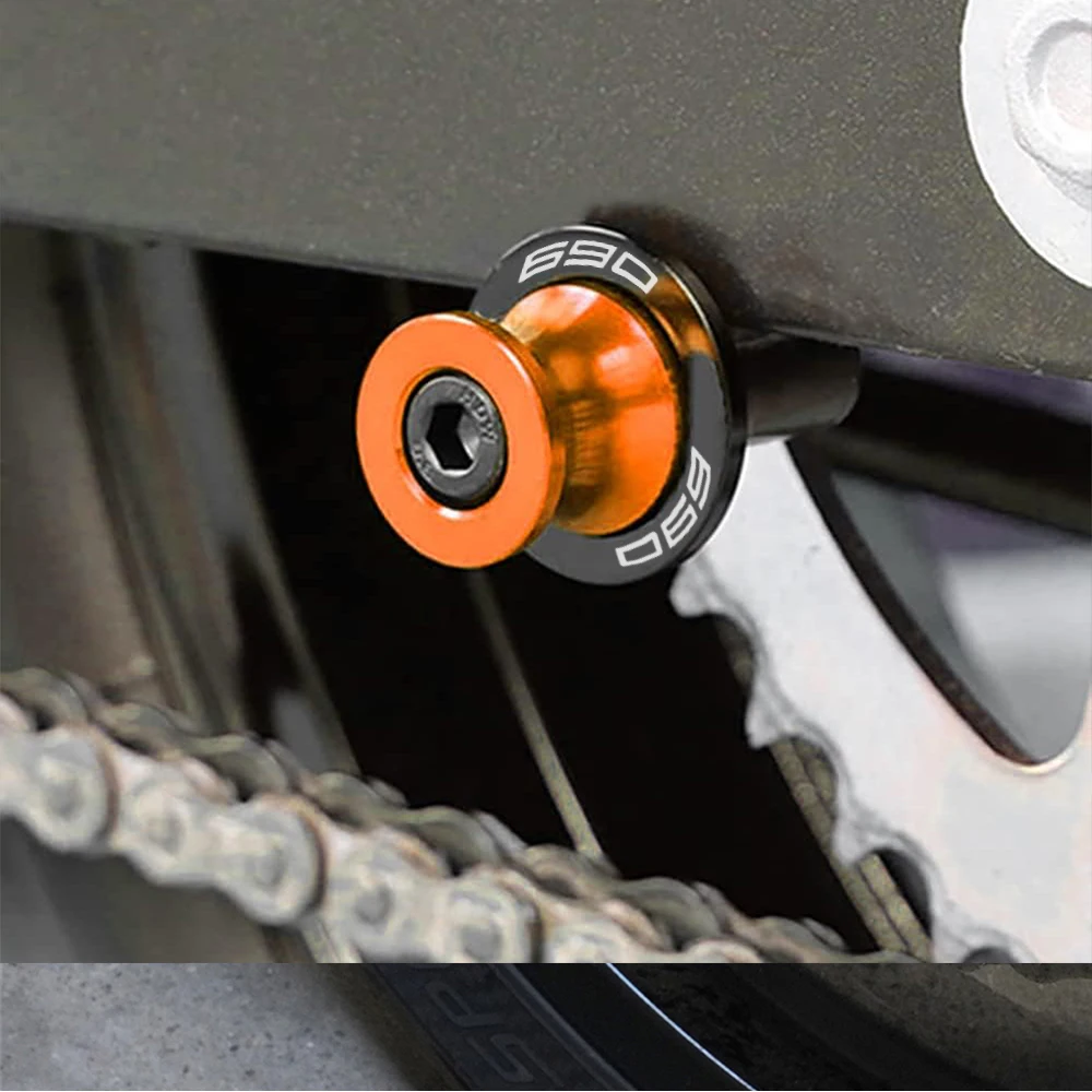 2026 ل 690 SMC R 690 إندورو R Duke 690 Duke 390 SMCR 390 مغامرة دراجة نارية CNC Swingarm بكرة المتزلجون حامل المسمار الإطارات قبعات