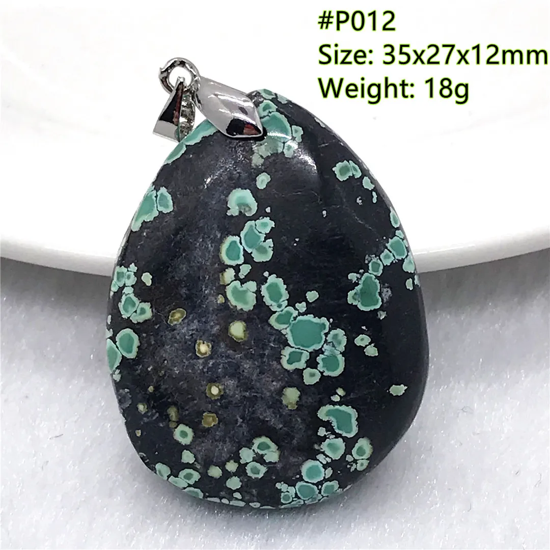 

Natural Green Turquoise Stone Crystal Pendant For Women Lady Men Healing Rare Reiki Gift 35x27x12mm Beads Gemstone Jewelry AAAAA