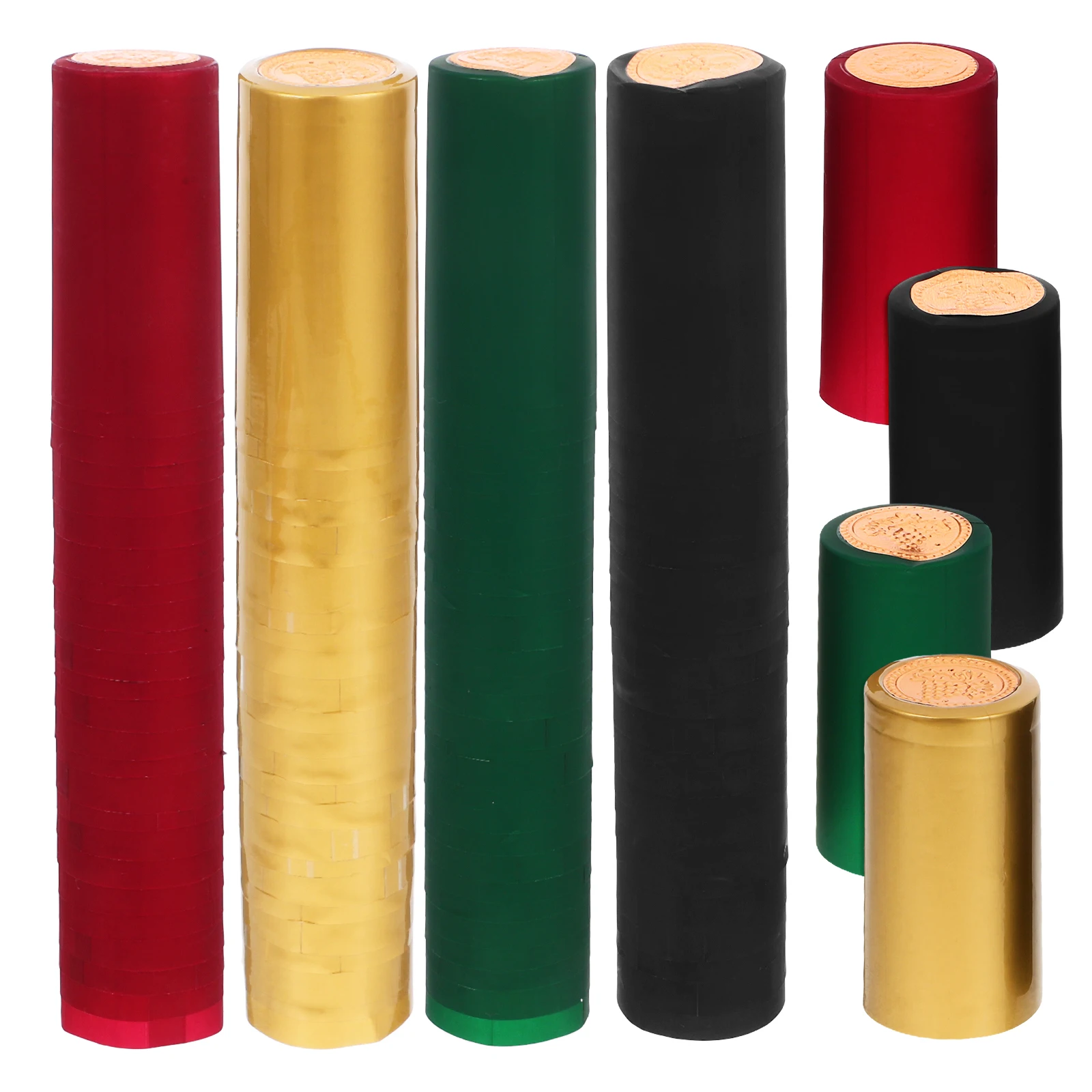 

200pcs Red Sealing Film Pvc Heat Shrink Caps Elegant Matte Finish Wrap For Home Professional Use Wine Shrink Wrap Caps