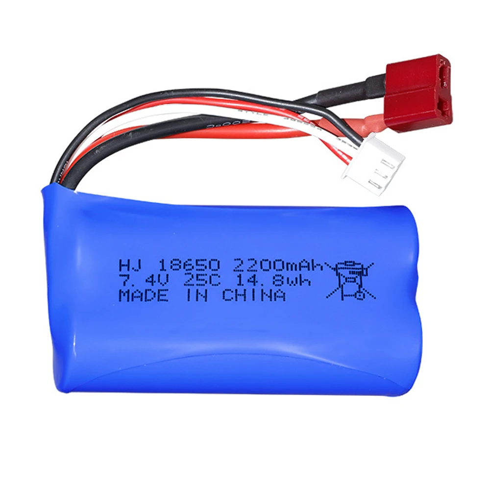 7.4V 1500/2200/3000/ 3500 mAh JST/T/SM Plug 18650 2S li-ion Battery for Wltoys 12423 10428 12429 12401 12402A RC Car Spare Parts