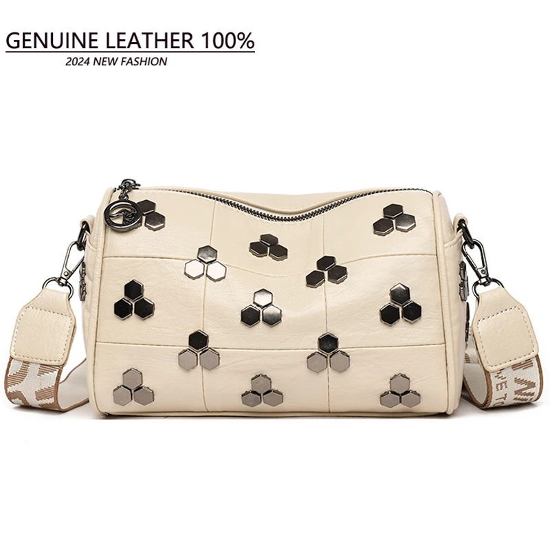 100% Genuine Women leather Bags High Quality Women leather Bags Fashion Shoulder Bag Designer Cowhide Handbags Messenger Bag