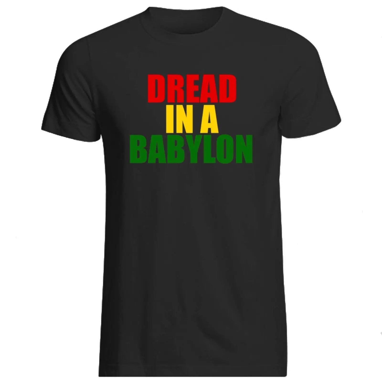 DREAD IN A BABYLON T-SHIRT ALL SIZES + COLS (* reggae dub U-Jah Rasta)