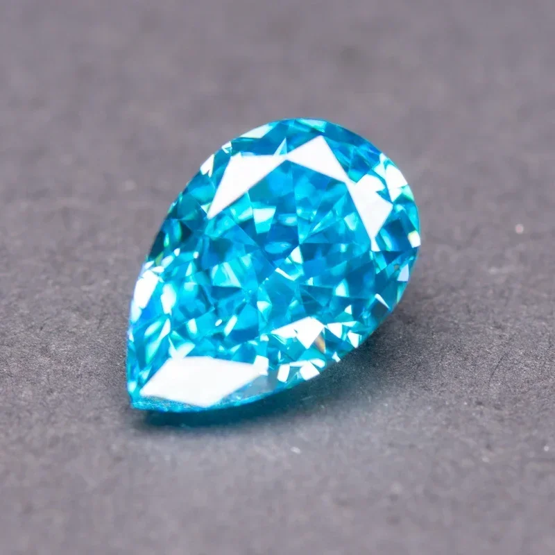 

Q-кубический цирконий, измельченный льд, без сертификата, грушевидная форма, аквамариновый цвет, подвески, бусины для изготовления ювелирных изделий, материалы