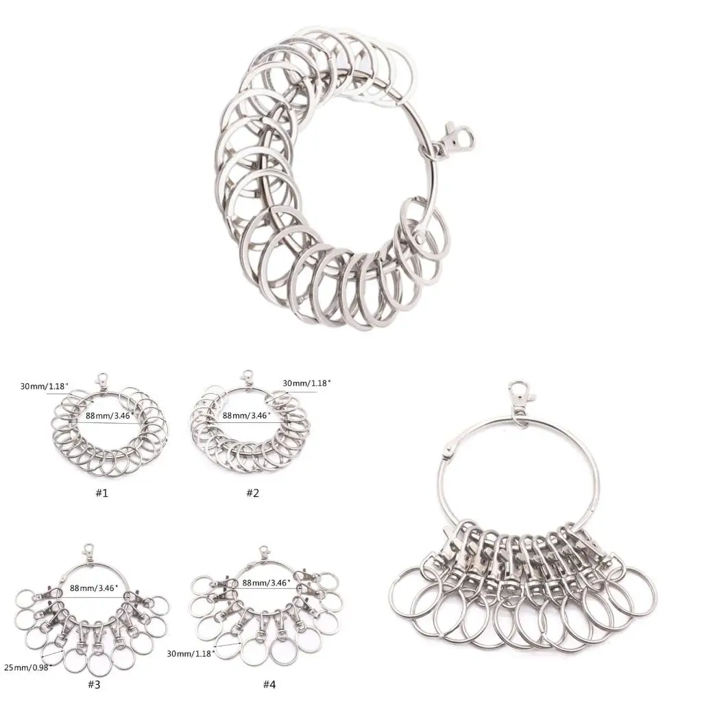 Portable Large Round Hoop Keychain Quick Hanging Keychain Keyring