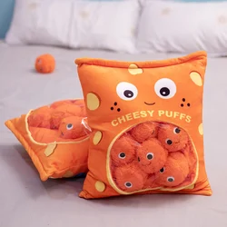 6pcs 9pcs Cheesy Puffs Plush Toy Stuffed Soft Snack Pillow Plush Puff Toy Kids Toys Birthday Christmas Gift for Child