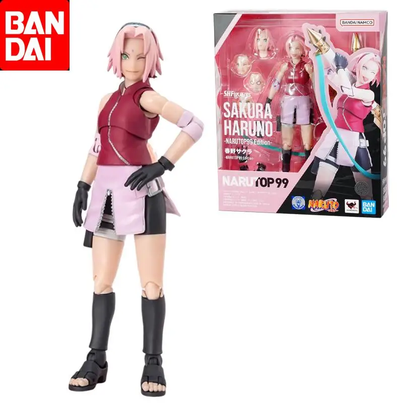 

Bandai Original SHF NARUTOP99 NARUTO Shippuden Haruno Sakura Anime Action Figure Toys For Boys Girls Children Birthday Gifts