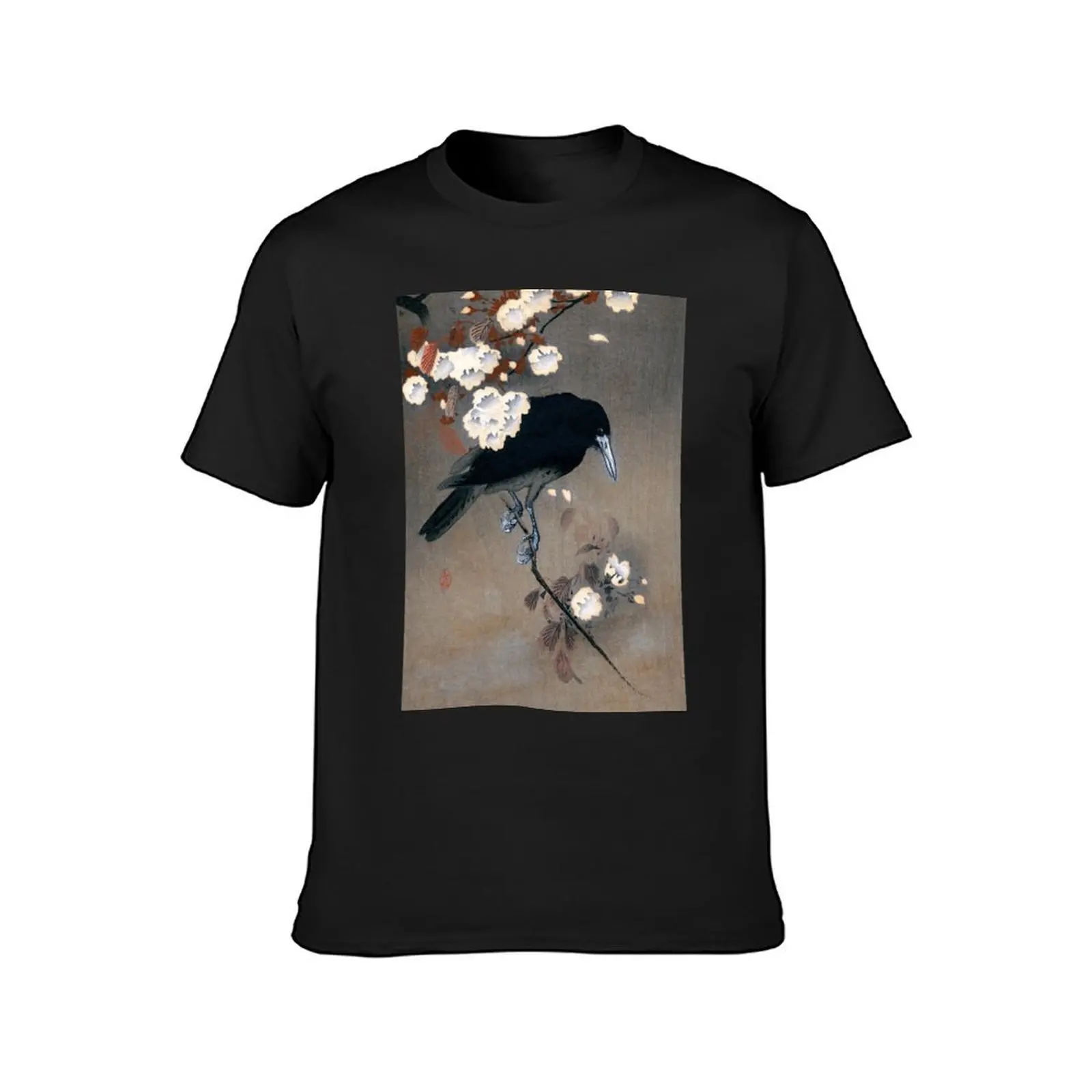 Ohara Koson - Crow and blossom 1923 T-Shirt kawaii clothes vintage clothes cute tops customs Men's clothing