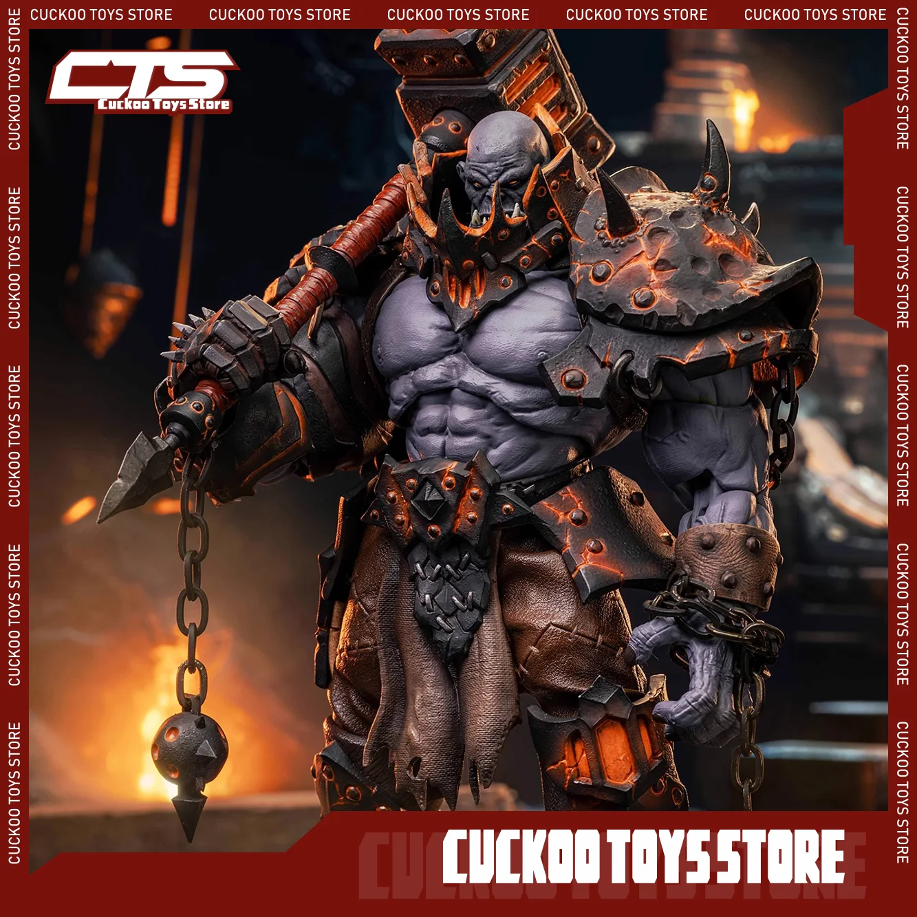 

In Stock Mithril Action 1/10 Scale Soldier Guardian of Horde 05 Magma Forgemaster Orc Action Figure Doll Collection Ornament Toy