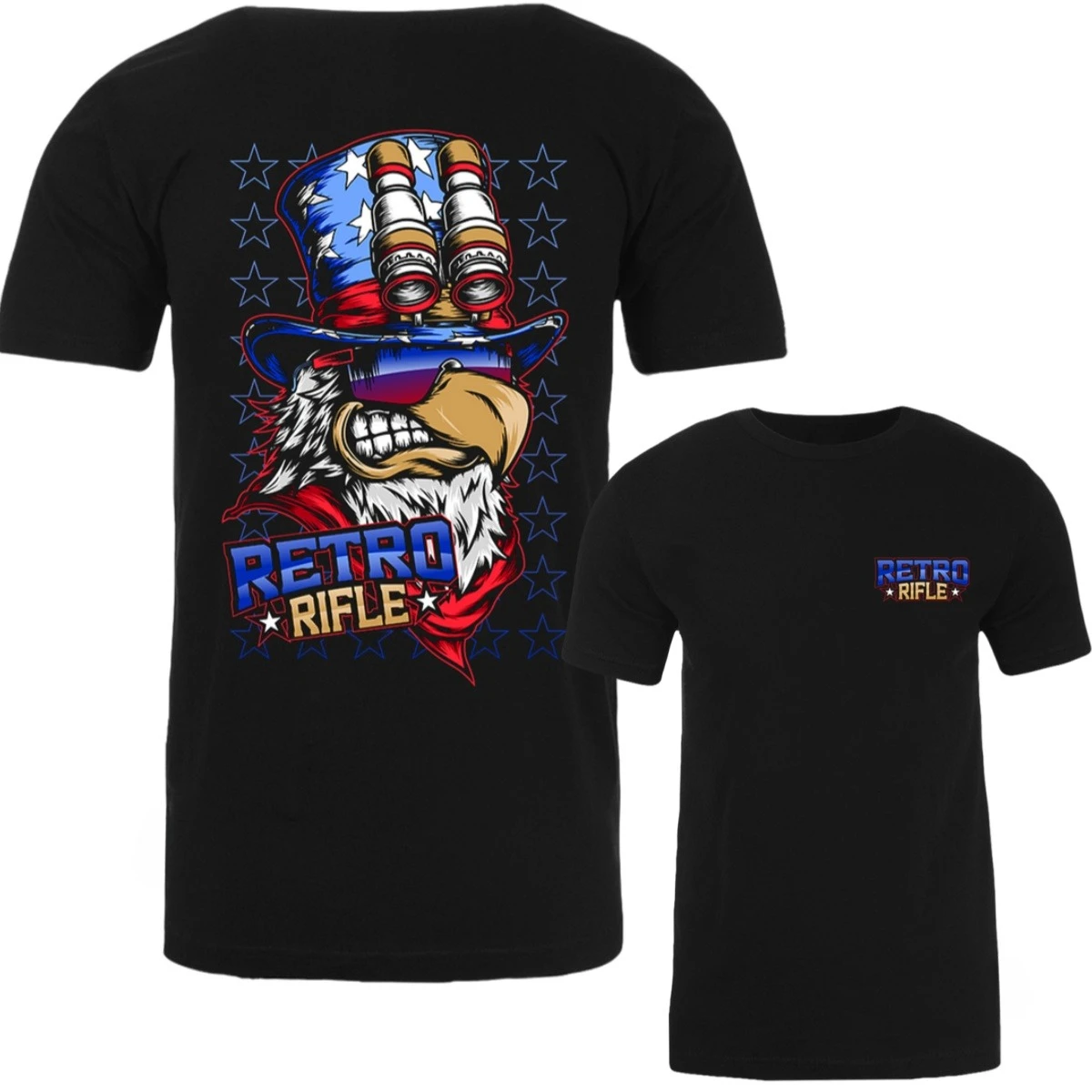 Retro Rifle - Men's T-Shirt - Eagle Tee Graphic Printing High-end Luxury Unisex Style Both of Men and Women