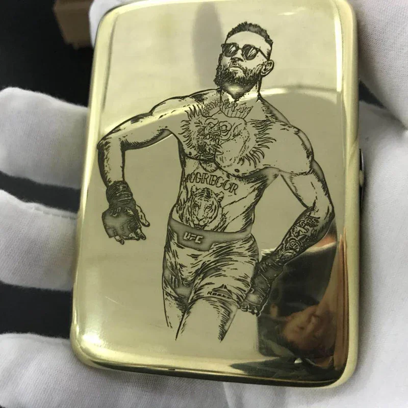 Retro Brass Carved Metal Cigarette Case Holding 16 Sticks Portable Tobacco Case Cigarette Holder Storage Box Smoking Tools - Image 4