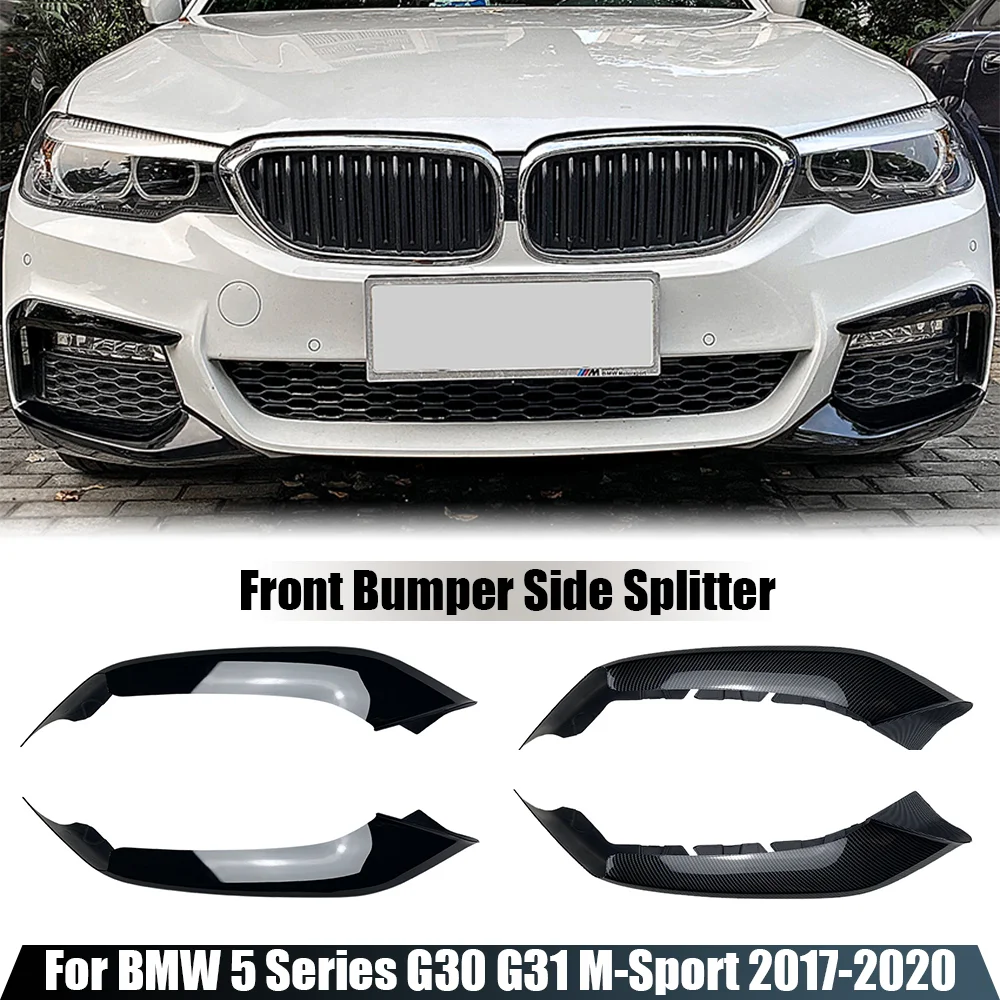 

Front Bumper Lip Spoiler Splitter Canard Fog Lamp Grille Trim For BMW 5 Series G30 G31 M-Sport 525i 530i 2017 2018 2019 2020