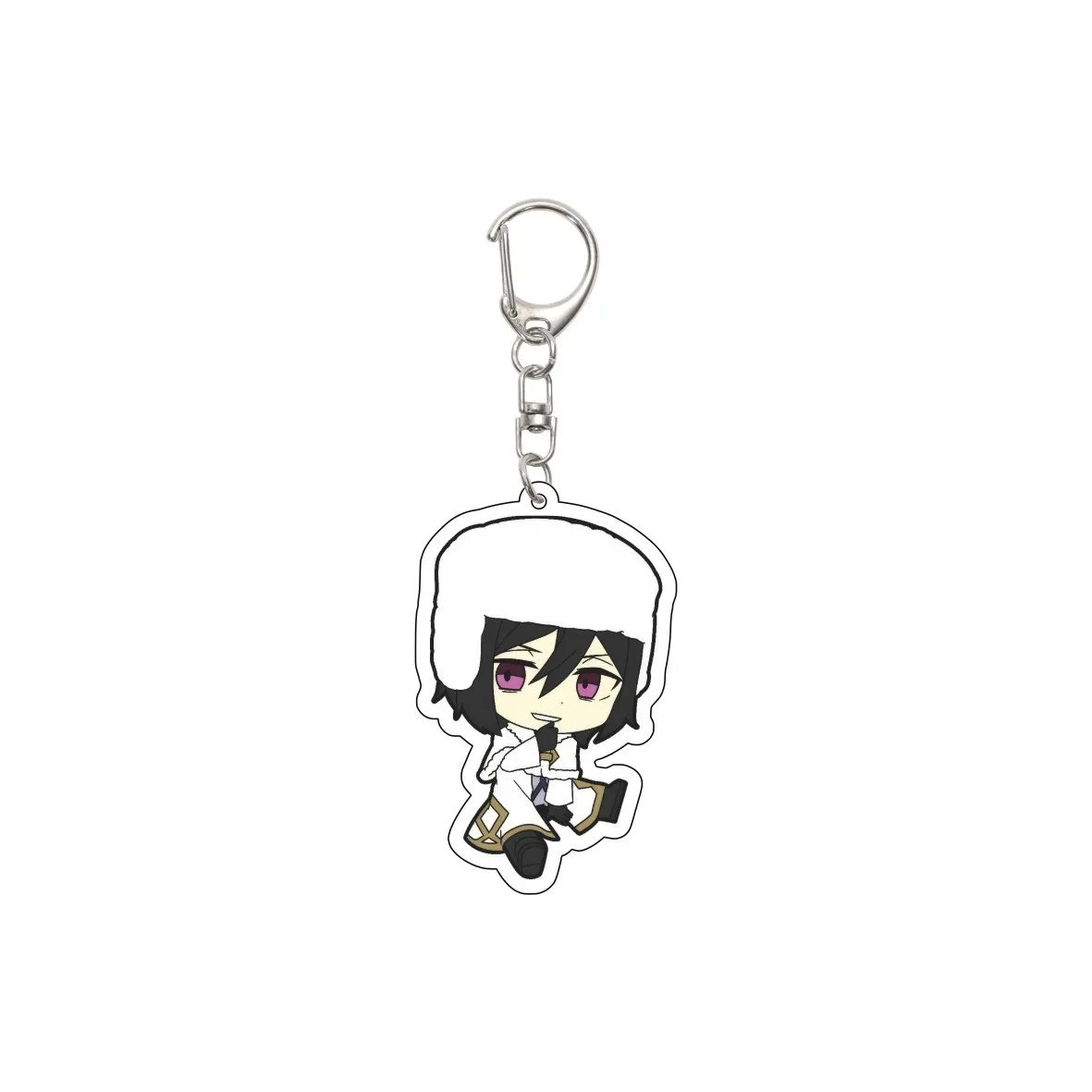 55MM Anime Bungo Stray Dogs‌ Keychain Dazai Osamu Akutagawa Ryūnosuke Edogawa Ranpo Izumi Kyōka Keychain Christmas Gifts