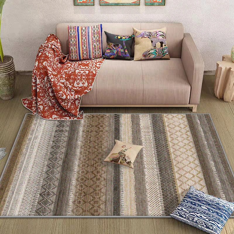 

Марокканский дизайн, коврик для спальни, прикроватной кровати, гостиной, в стиле бохо, в этническом стиле, нескользящий напольный коврик, можно стирать в машине