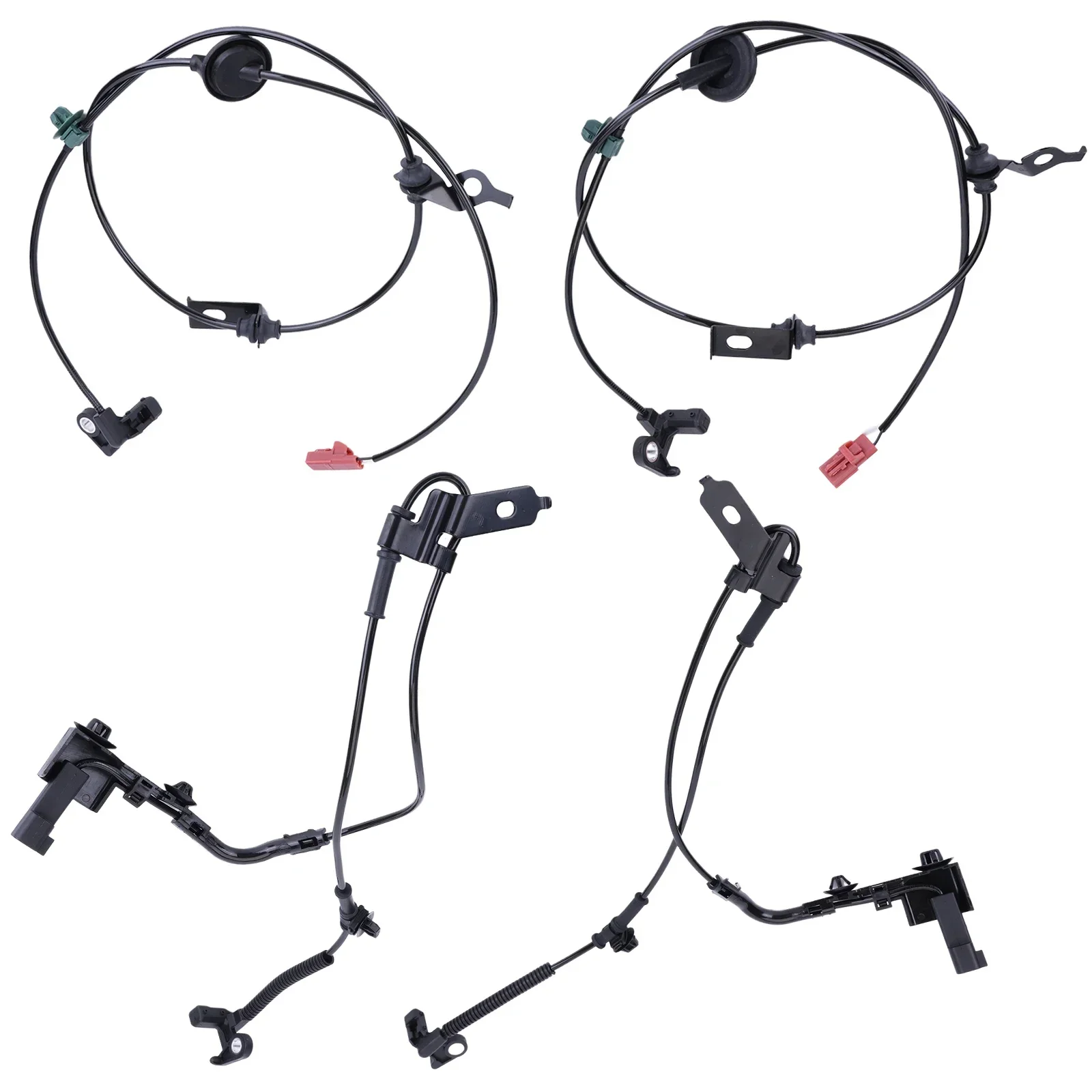 4x أجهزة استشعار ABS الأمامية والخلفية AE5Z2C205B+ AE5C2C204AC+6E5Z2C187AA+6E5Z2C182AA لفورد فيوجن، لينكولن MKZ، ميركوري ميلان