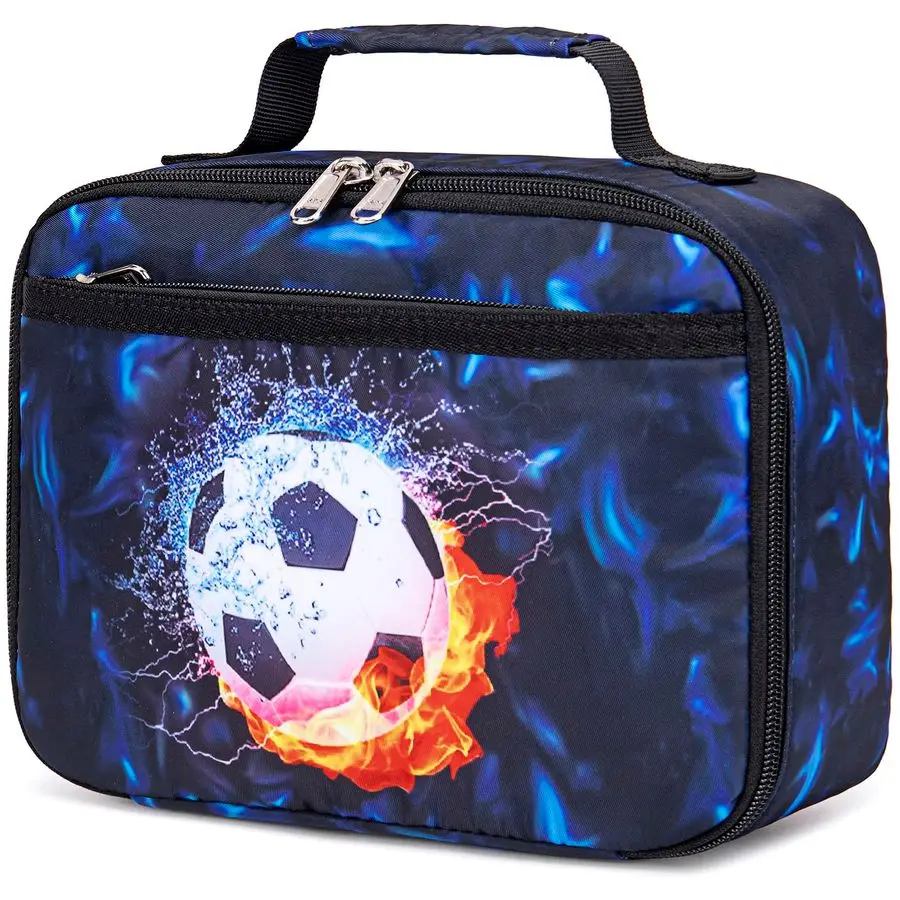 

Lunch Box Kids Boys Girls Lunch Bag Insulated Lunch Box Toddler Reusable Lunchbox for School Picnic Hiking Soccer Blue