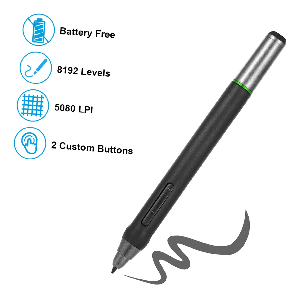 Smart Digital Pen Battery-Free Stylus Pen Suitable For BOSTO BT-16HDT/BT-16HDK/BT-16HD/BT-22U MINI/BT-22UX Graphics Tablet