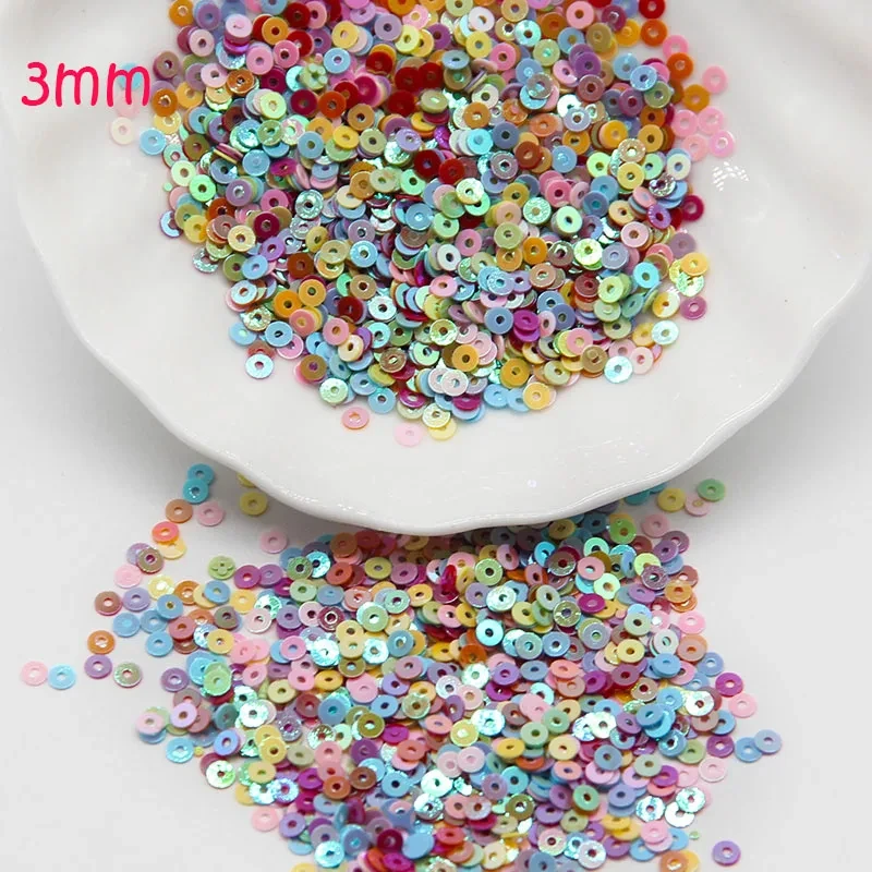 스팽글 플랫 라운드 루즈 스팽글 공예, Paillette 바느질 의류 장식, DIY 액세서리, 2mm, 3mm, 4mm, 5mm, 6mm